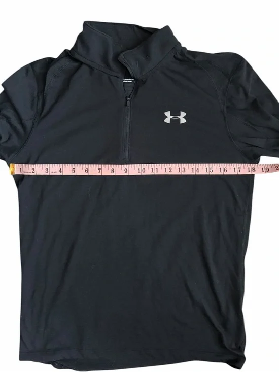 Under Armour Black Run HeatGear 1/4 Zip Fitted Performance Top S - Picture 4 of 7
